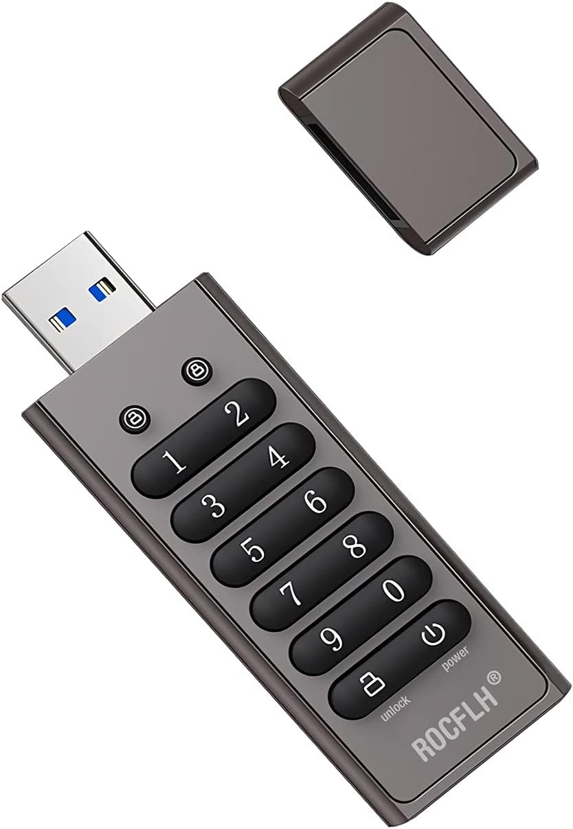 64GB Secure Encrypted USB Flash Drive with Keypad H648