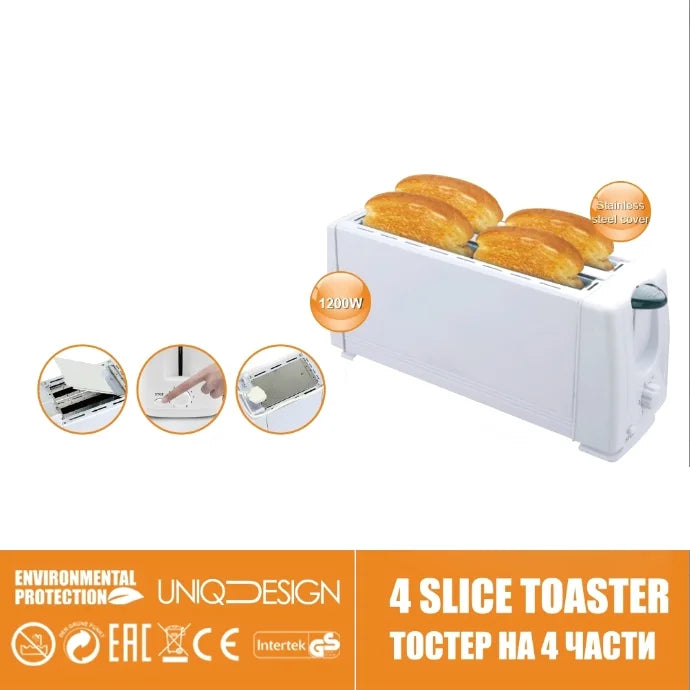 Stainless Steel Toaster Maker for Four Pieces Bread I8633