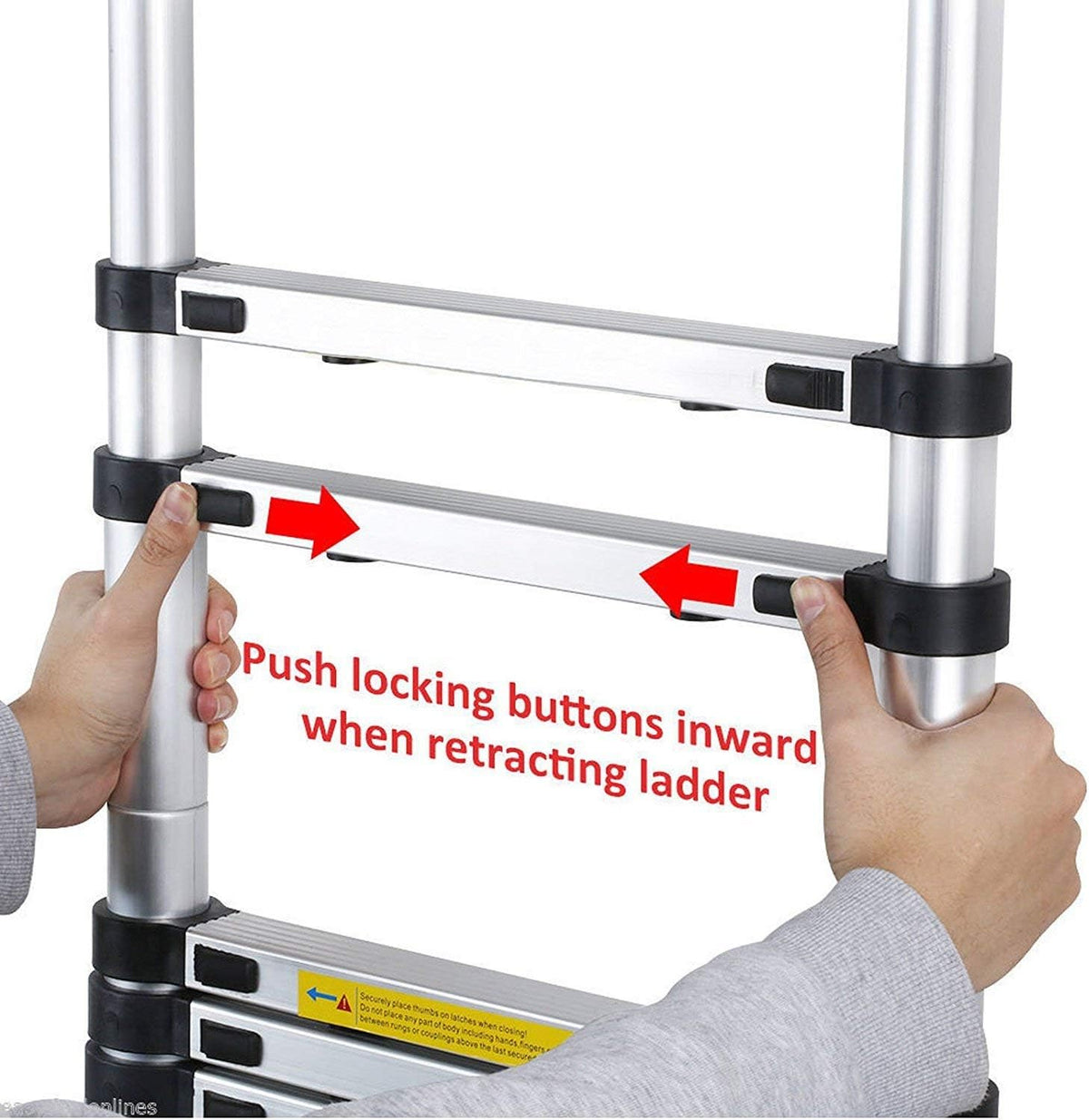 Telescopic Folding Aluminum Extension Ladder 12.5Ft/3.8M M505