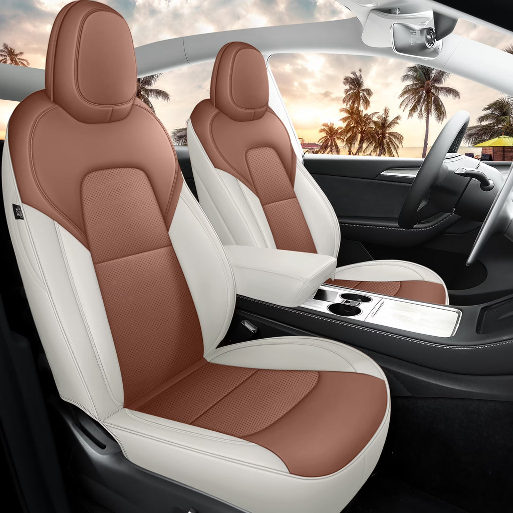 Brown and Beige Car Seat Cover B88334