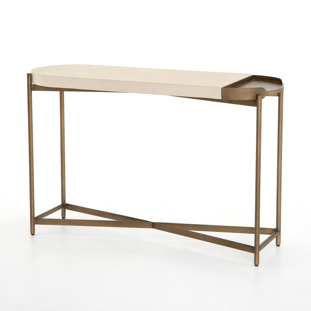 Parchment White Console Table Z81248