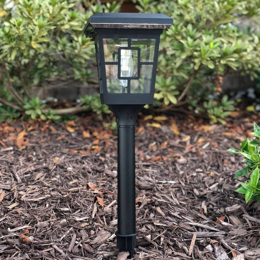 Silver LED Post Mount Solar Bollard Light Q918675