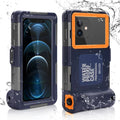 Waterproof Protective Case for Phones Up to 6.9 Inch with Lanyard V897