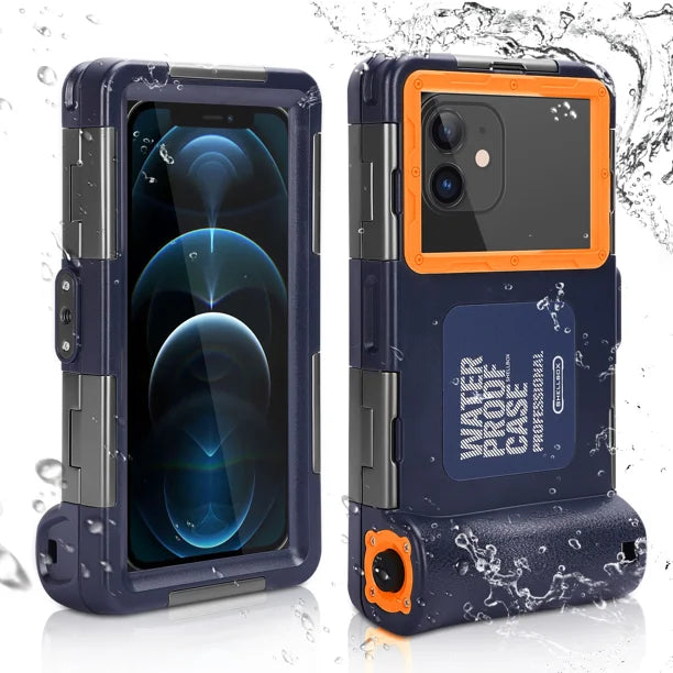 Waterproof Protective Case for Phones Up to 6.9 Inch with Lanyard V897