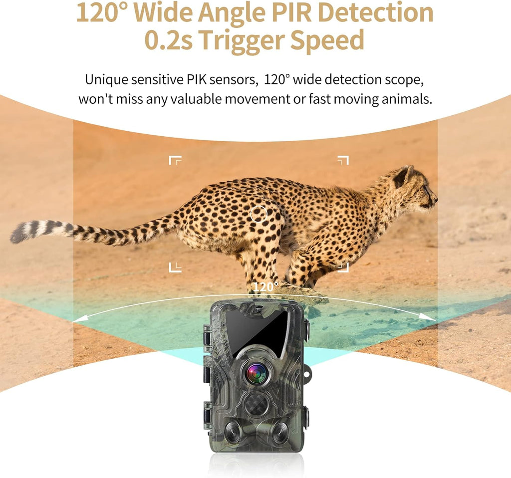 4K 30MP Night Vision Motion Activated Waterproof Trail Camera Q1110