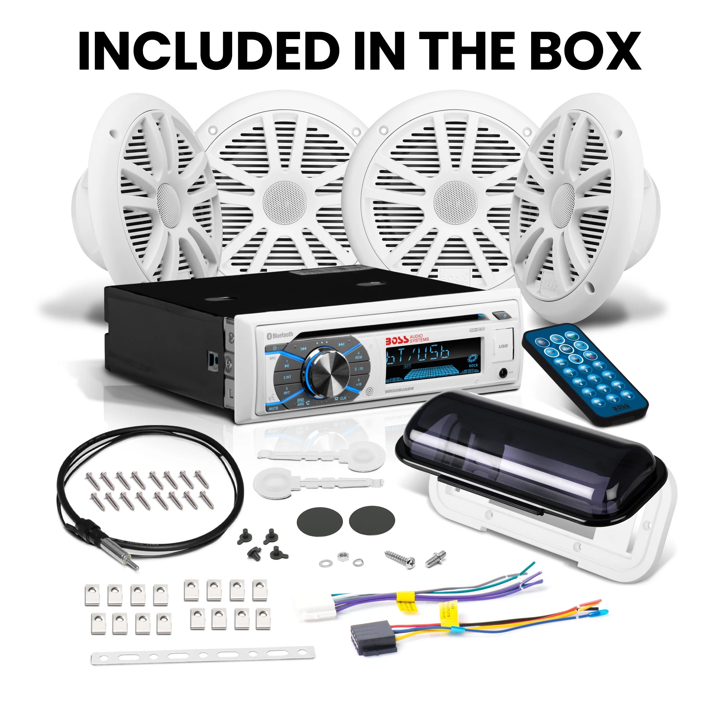 Marine Receiver Speakers with Bluetooth CD USB L38958