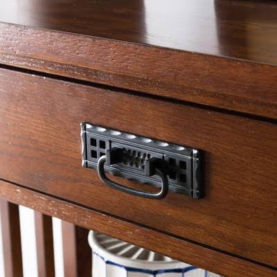 Brown Slatted Bookcase J973