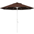 9 Feet Fiberglass Market Umbrella Collar Tilt M White/Bay Brown O801