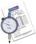 25mm Whiteface Dial Indicator with Certificate of Calibration R197
