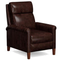 Espresso Brown Leather Pushback Recliner Chair S950065