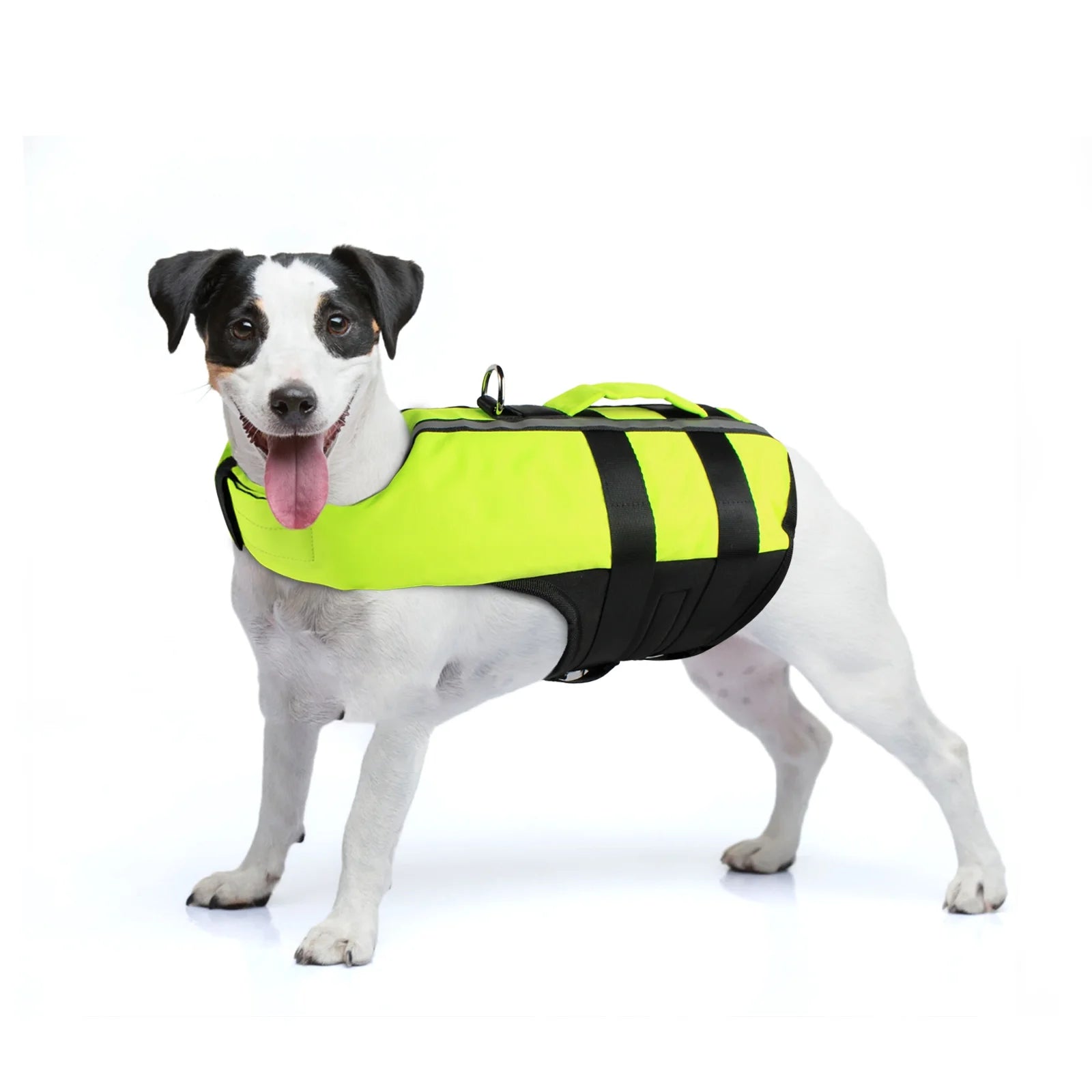 Fluor GREEN M Dog Life Jacket C1927