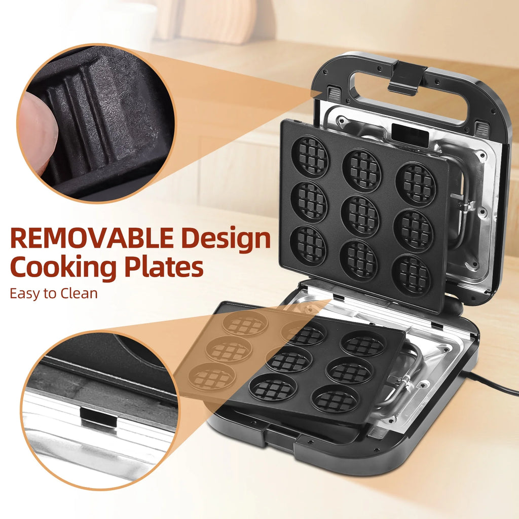 3-in-1 Nonstick Dessert Maker with Removable Plates D592468
