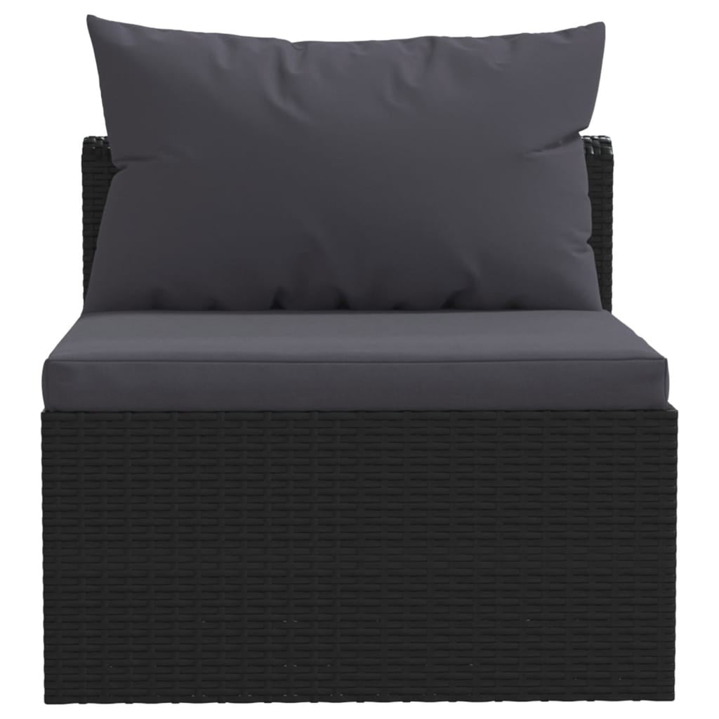 3 Piece Poly Rattan Patio Sofa Set with Cushions R871