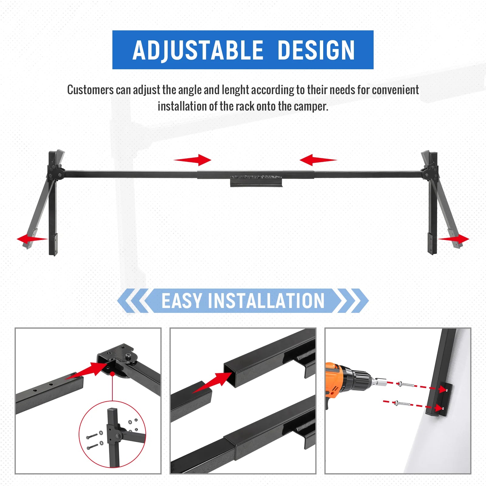 Iron Heavy Duty Truck Ladder Rack I75246