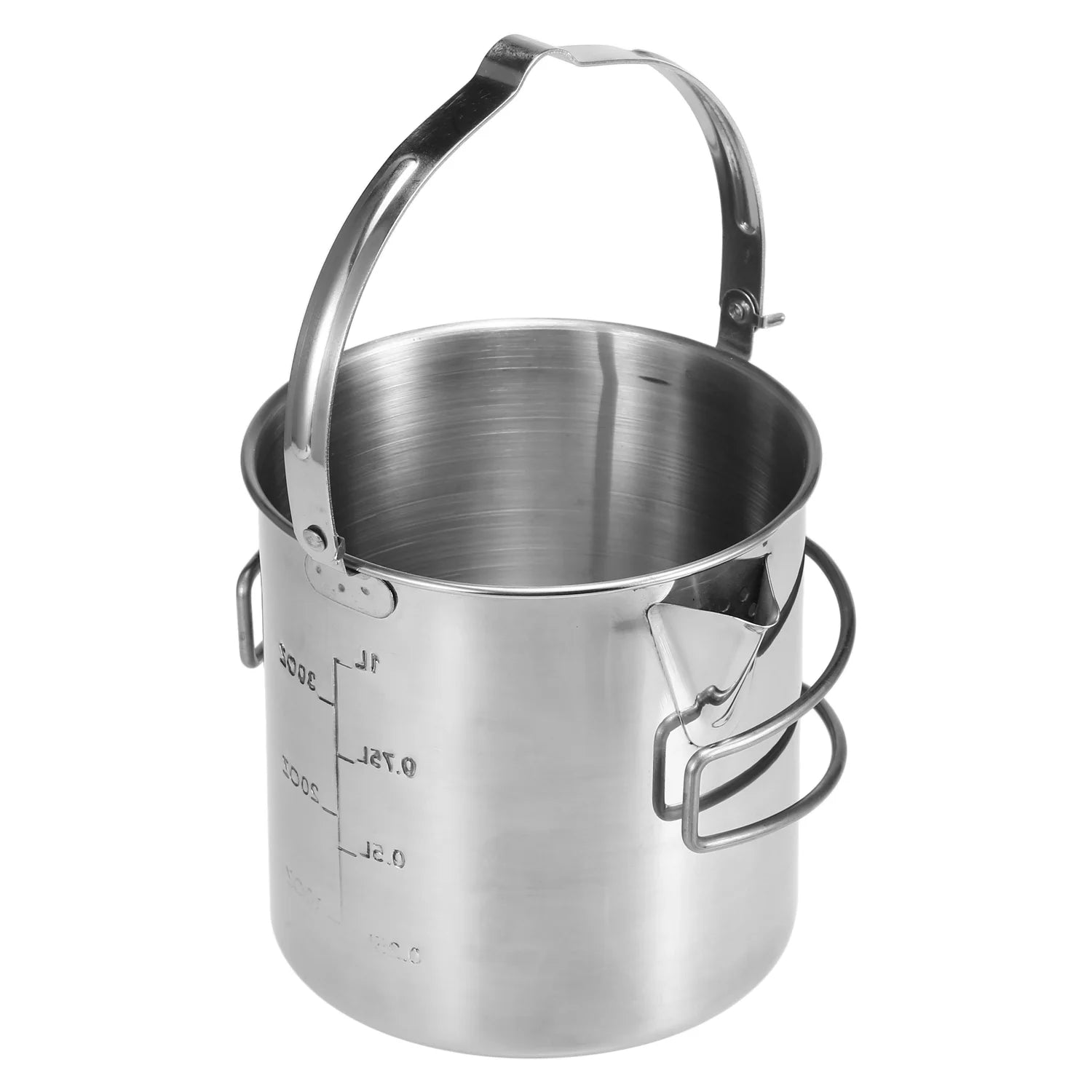 Stainless Steel Cooking Kettle 1L with Foldable Handle R378551
