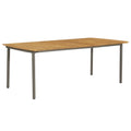 Solid Acacia Wood and Steel Garden Table K318539