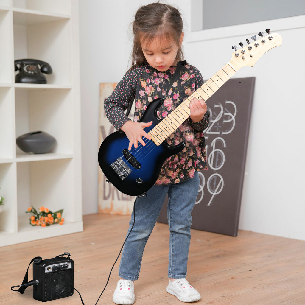 Blue 30 inch Electric Guitar Beginner Kit with Gig Bag and Amplifier Z11035