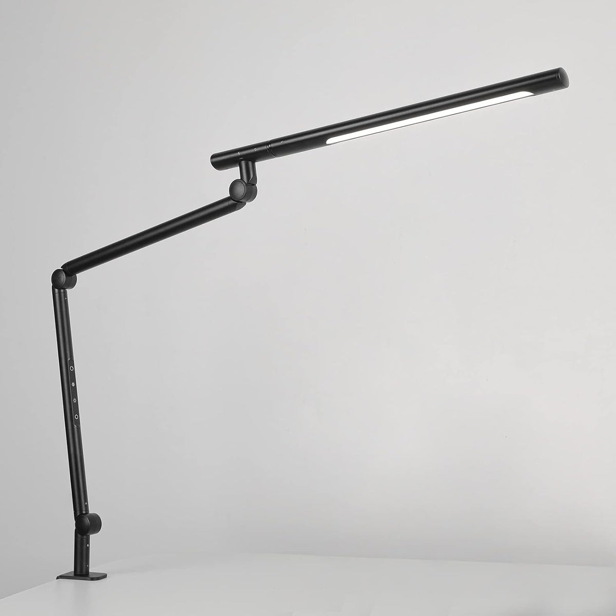 White 12W Swing Arm Desk Lamp with Clamp H80881