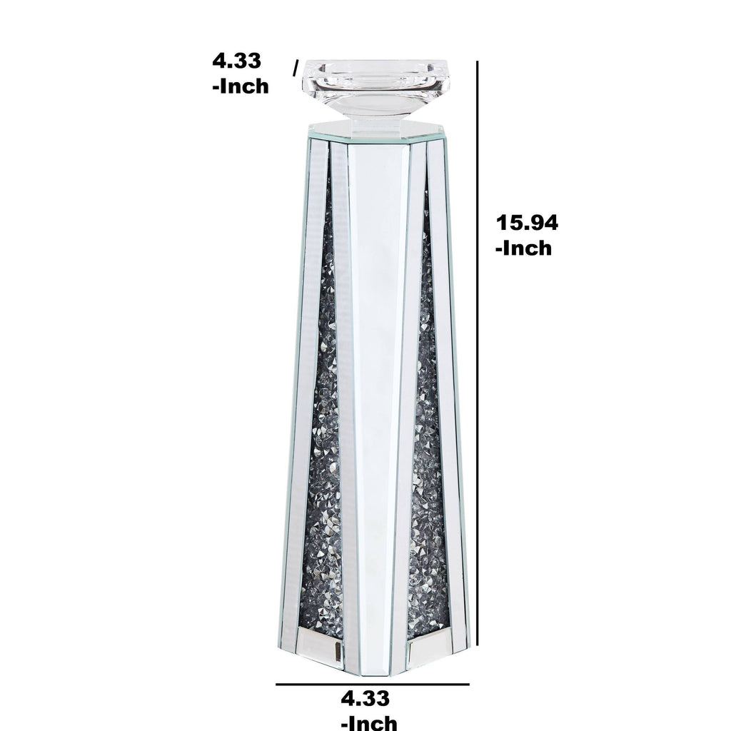 Clear Glass Candle Holder Set of Two R36120