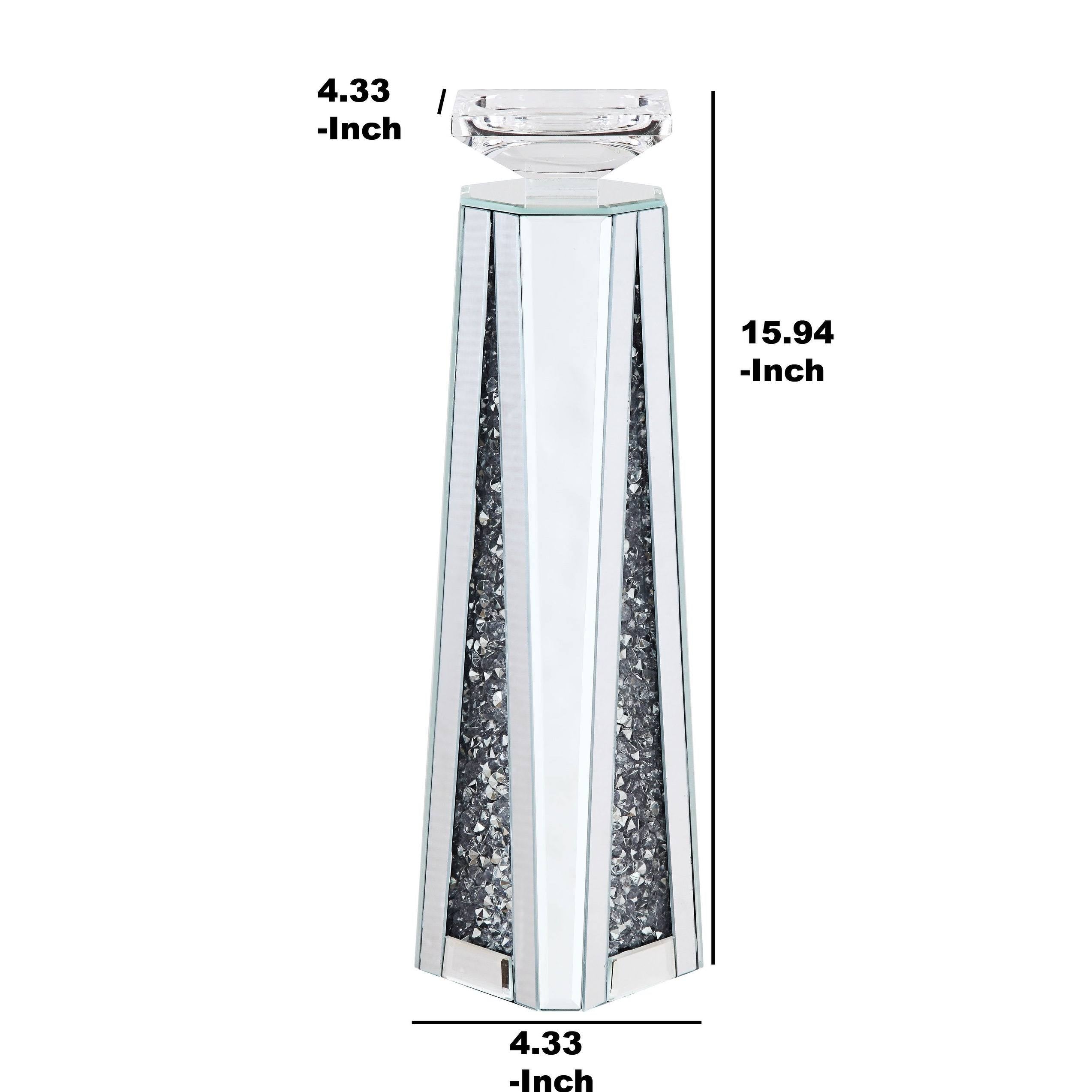 Clear Glass Candle Holder Set of Two R36120