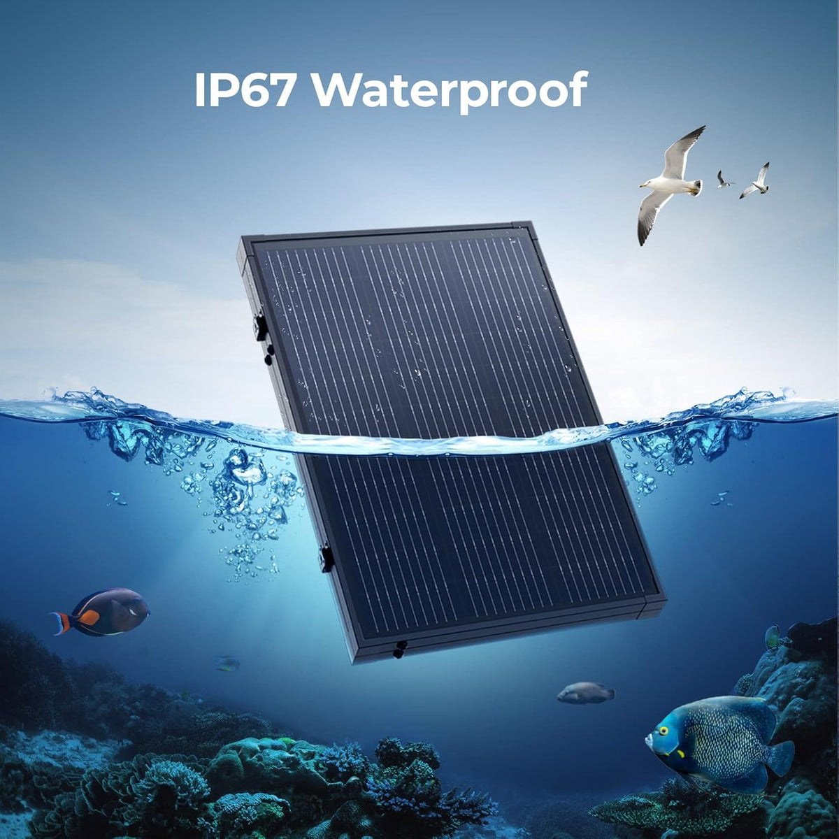 120W Monocrystalline Foldable Waterproof Solar Panel Suitcase with Built-in Kickstand G84452