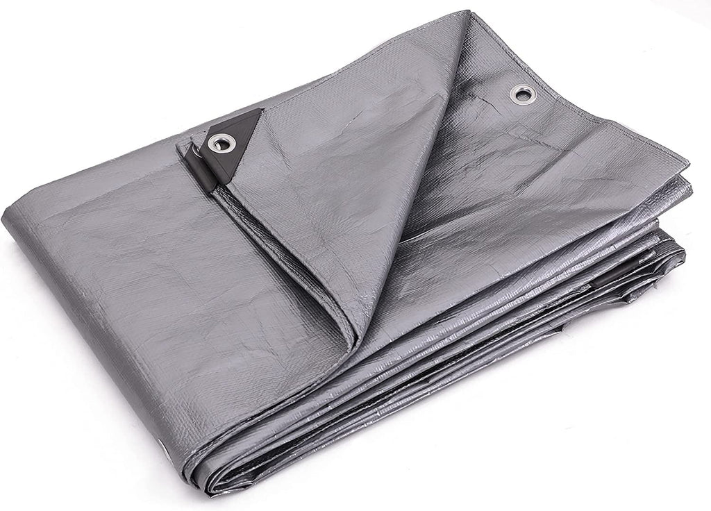 Heavy-Duty 10-mil Silver Poly Tarp C55132