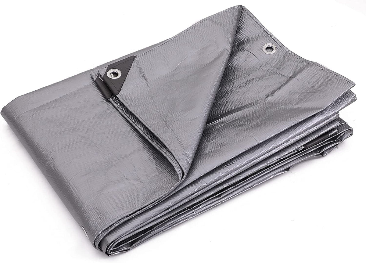 Heavy-Duty 10-mil Silver Poly Tarp C55132