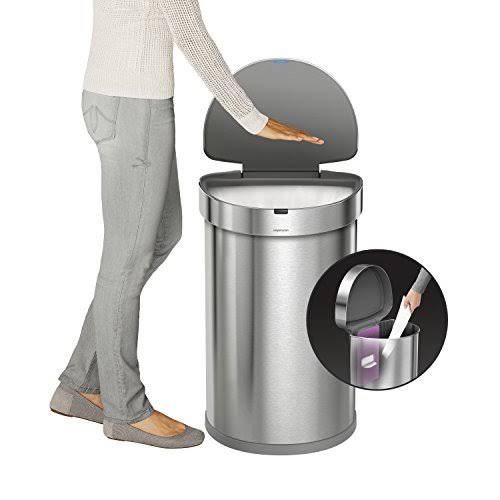 Brushed Stainless Steel Automatic Sensor Trash Can Z167060