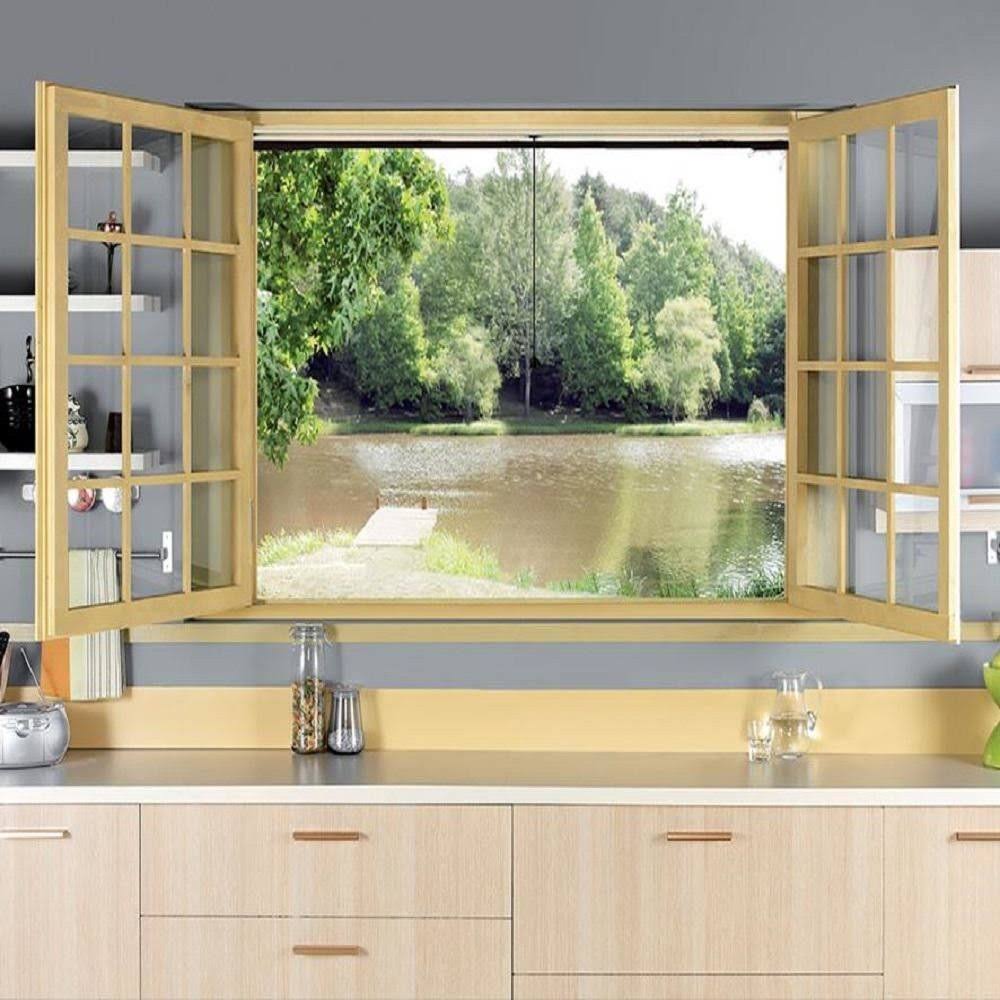 White Aluminum Fiberglass Retractable Window Insect Screen B2323