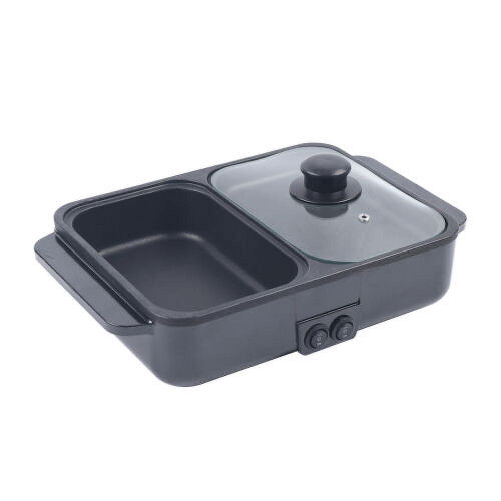 1200W Portable 2 in 1 Hot Pot Barbecue Grill Non-Stick Pan Z494