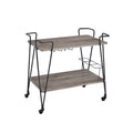 Rustic Oak Serving Cart R80623