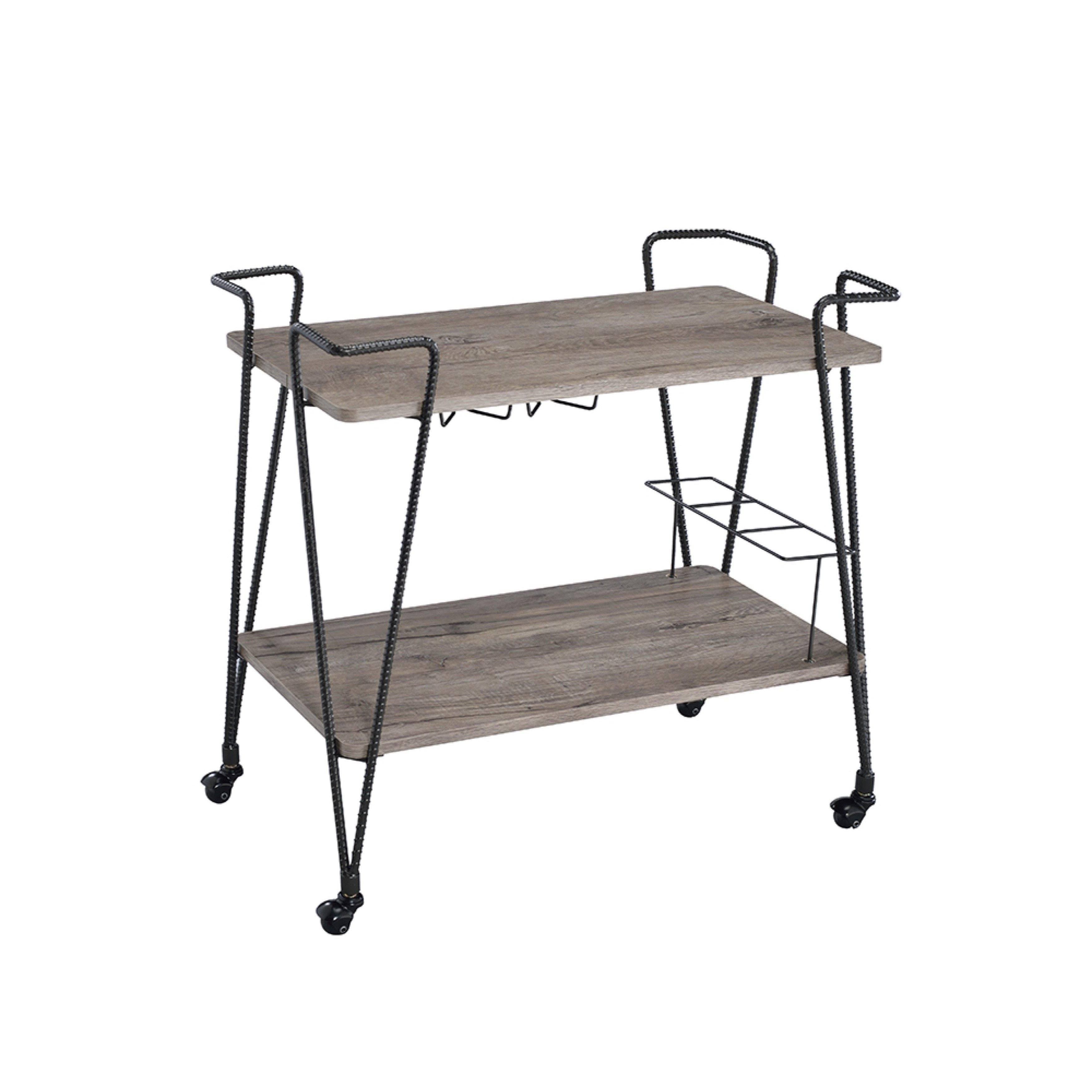 Rustic Oak Serving Cart R80623