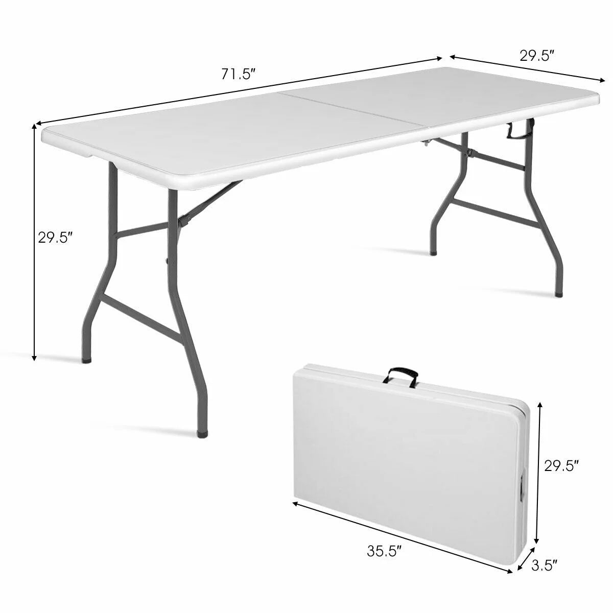 Folding Table Plastic Indoor Outdoor Picnic Party Dining Camp Tables Y933