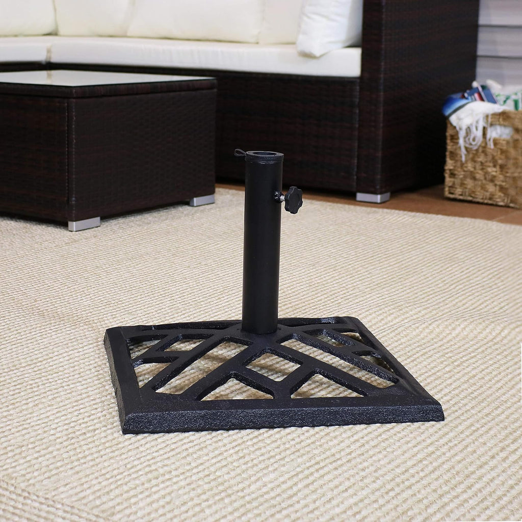 Cast Iron 17-Inch Square Patio Umbrella Base P2574