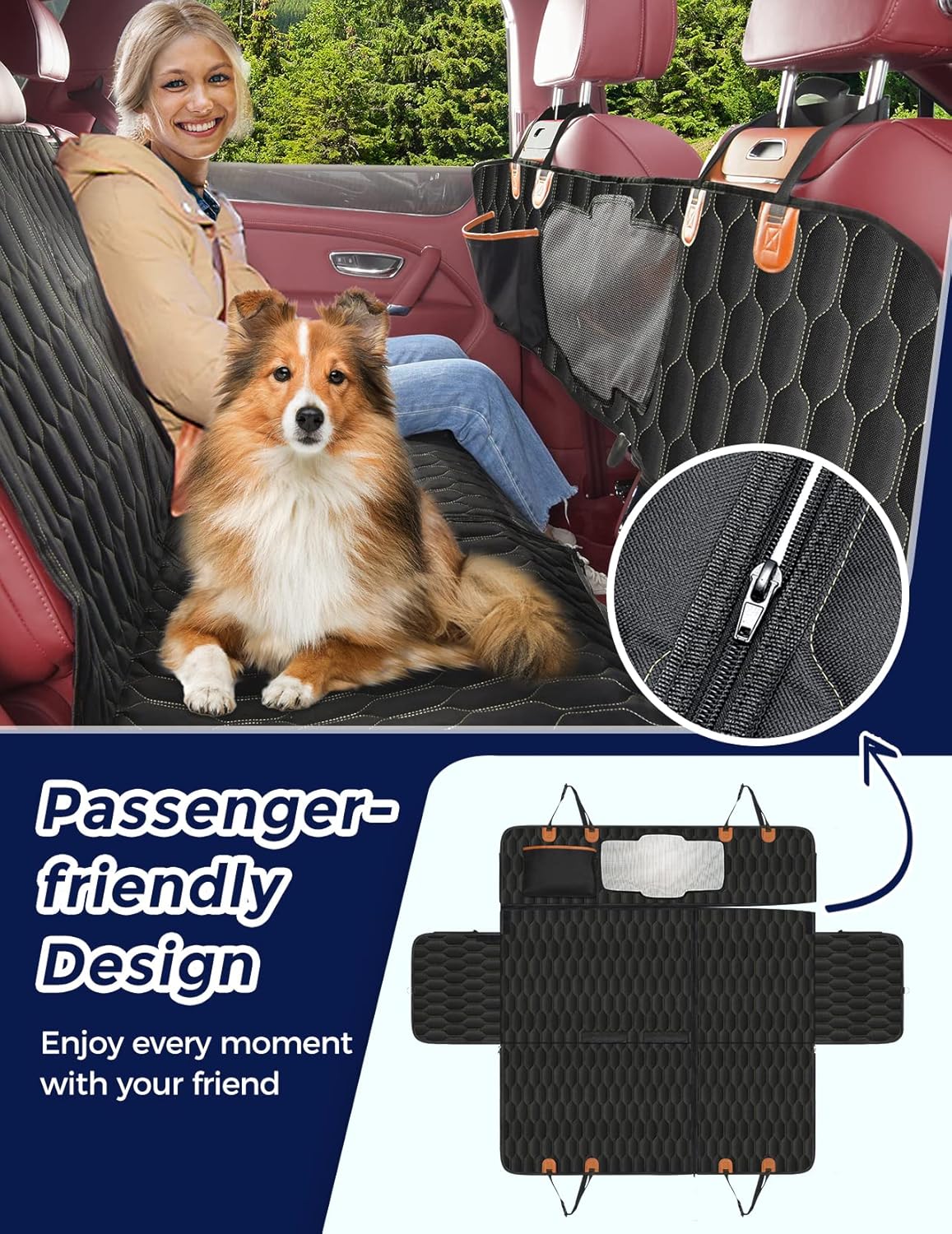 5-in-1 Waterproof Dog Seat Cover Pack of 2 P921516