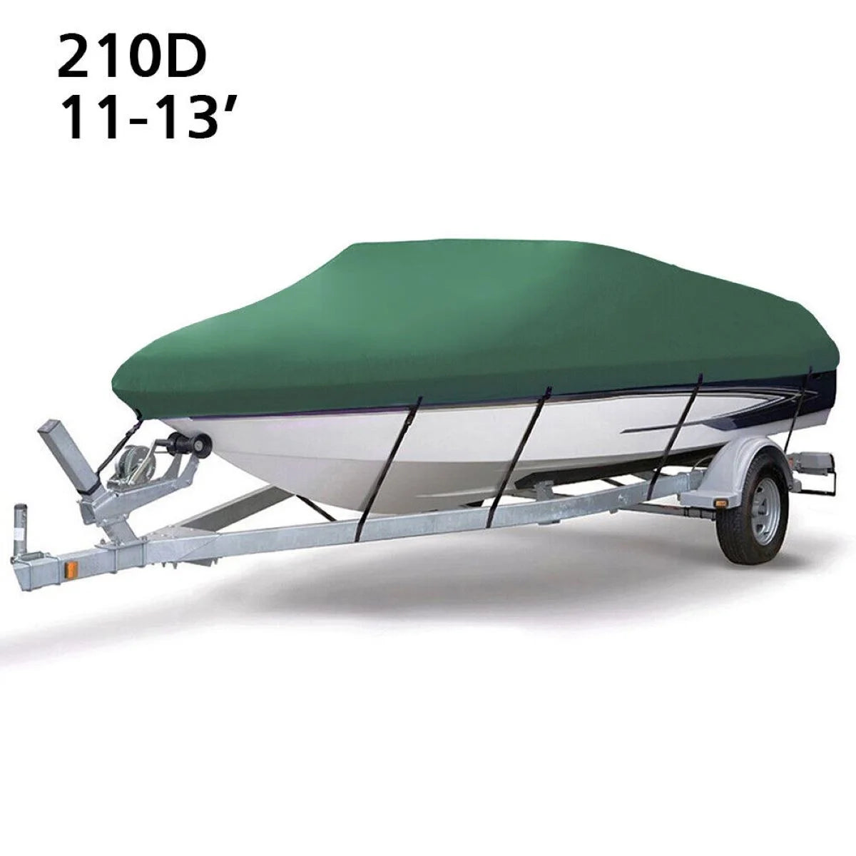 Green Waterproof Heavy Duty Boat Cover 11ft-13ft U763881