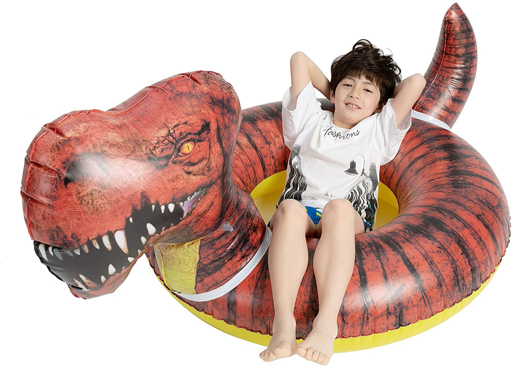 Inflatable T-Rex Pool Tube Floaty Toy (Brown) N44219