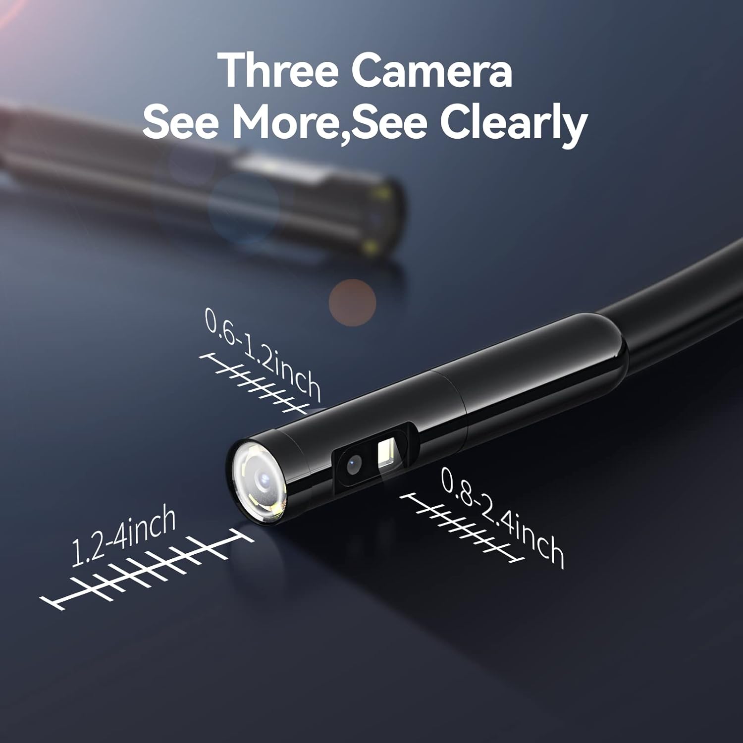 Industrial Borescope Inspection Camera with 5inch 720P HD Screen, 16.5ft Z3605
