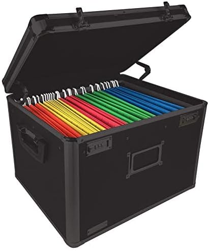 Locking File Storage Chest, Tactical Black, 16.5 x 13.5 x 12 inches B624506