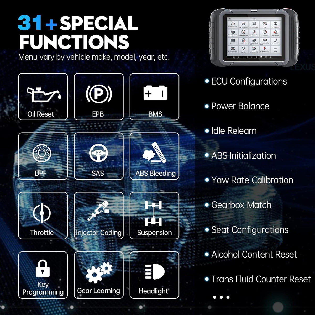 Diagnostic Scan Tool with Bi-Directional Control V338322