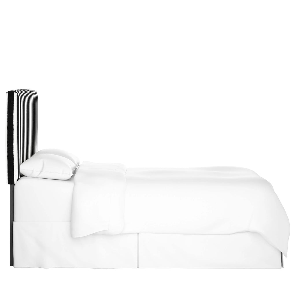 Box Seam Headboard Striped Black/White T57142