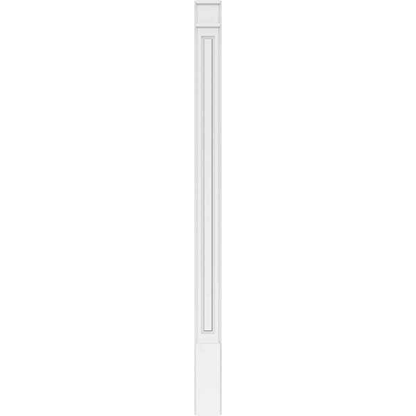 6x22W x 90x22H x 2x22P Raised Panel PVC Pilaster with Decorative Capital & Base (Pair) B167876