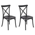 Black PP Plastic Dining Chair, Set of 2 X3955