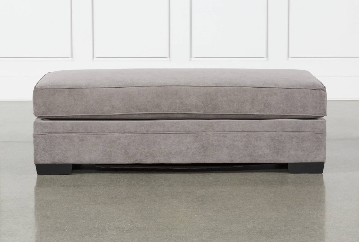 Charcoal Fabric Cocktail Ottoman A46425