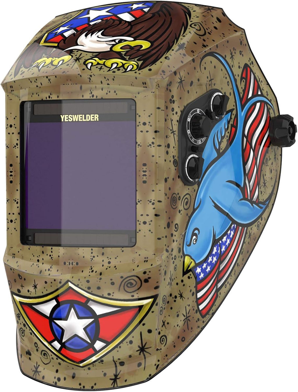 Large Viewing Auto Darkening Welding Helmet with Grinding Q453