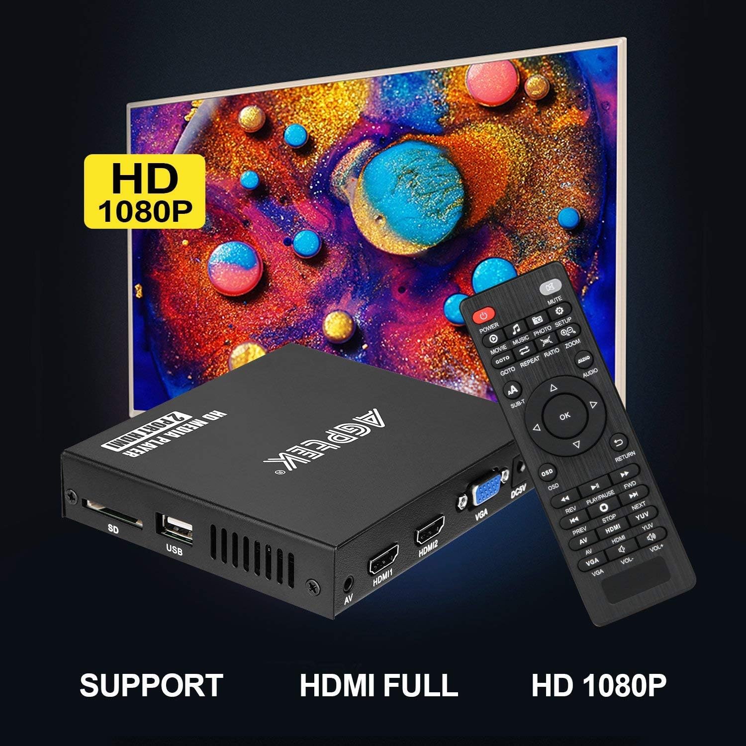 1080P Media Player with Dual HDMI Outputs S408293