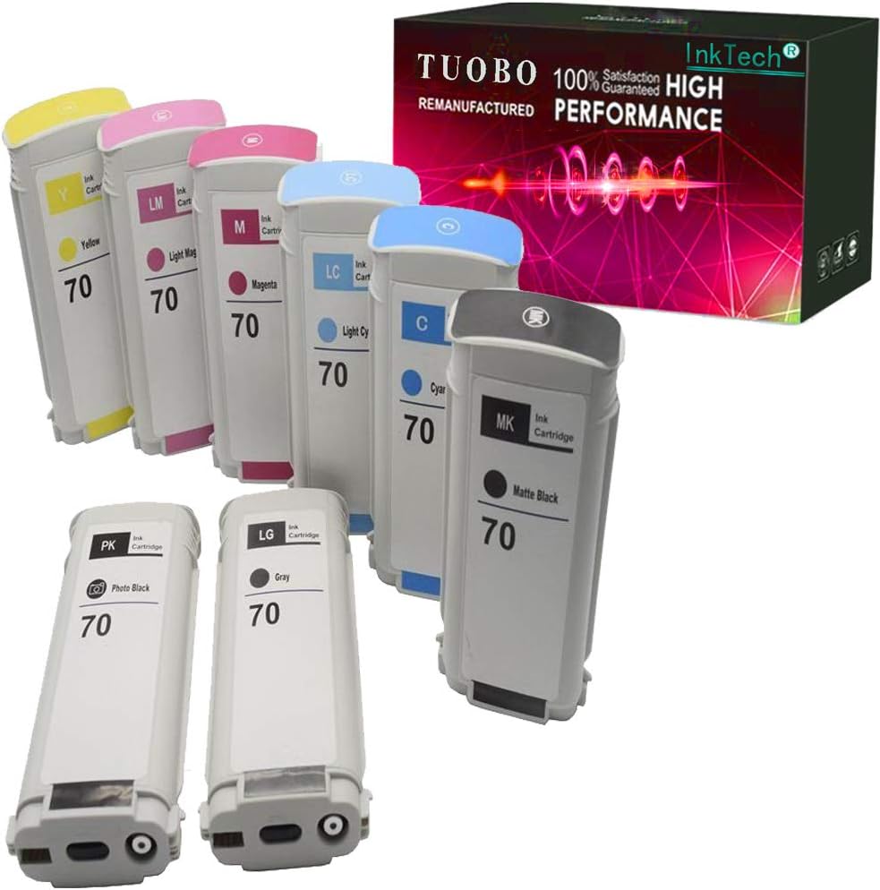 Compatible Ink Cartridge 130ml for Designjet Printer (Pack of 8) Q717580