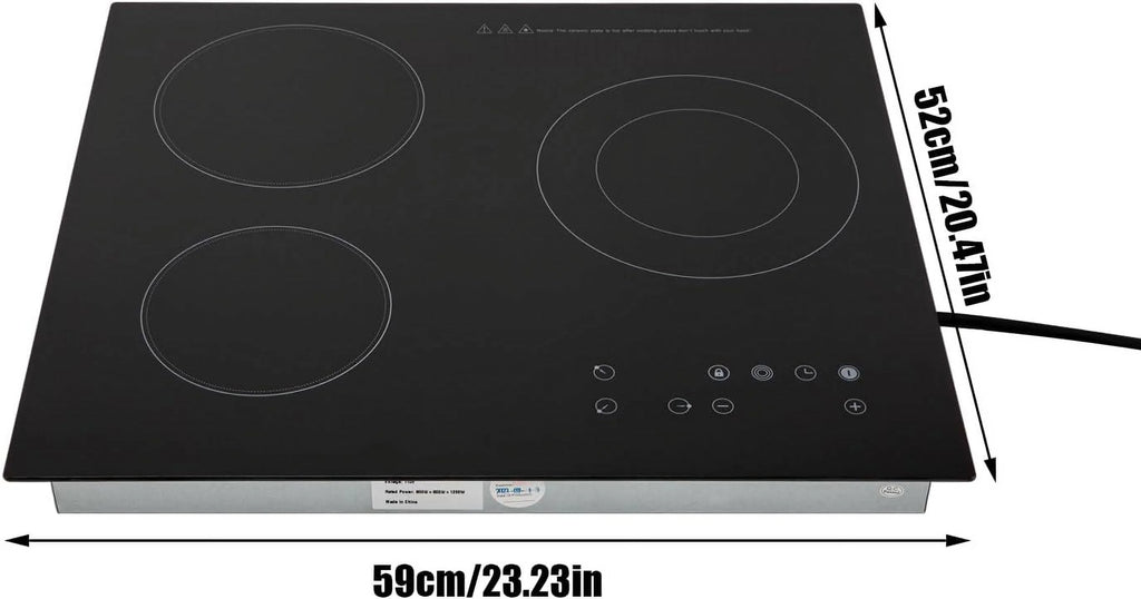 2600W 110V Portable Induction Cooktop 3 Burners Touch Control Countertop W80698