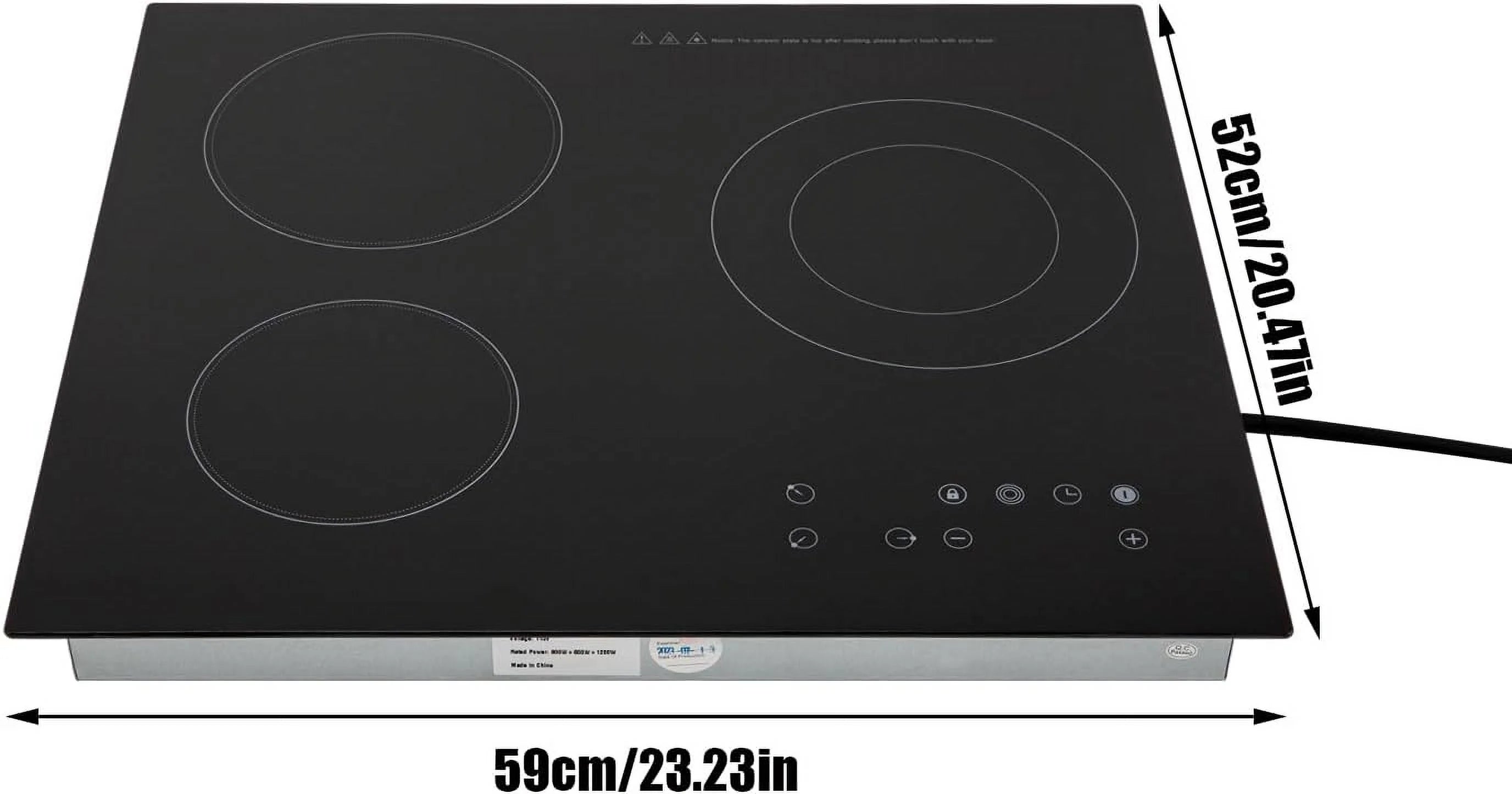 2600W 110V Portable Induction Cooktop 3 Burners Touch Control Countertop W80698