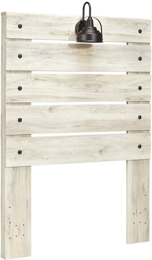 Farmhouse Panel Headboard with USB Charging Stations, King, Whitewash P93275